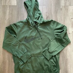 Nike Men's Olive Green Pullover Hoodie